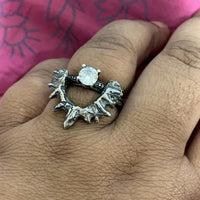 Goddess Bling Sterling Silver Ring US Size 9 - Sand and Snow Jewelry - Rings - Ready to Ship