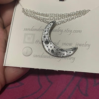 Luna Sterling Silver Necklace - Sand and Snow Jewelry - Necklaces - Ready to Ship