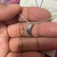 Baby Moon Sterling Silver Necklace - Sand and Snow Jewelry - Necklaces - Ready to Ship
