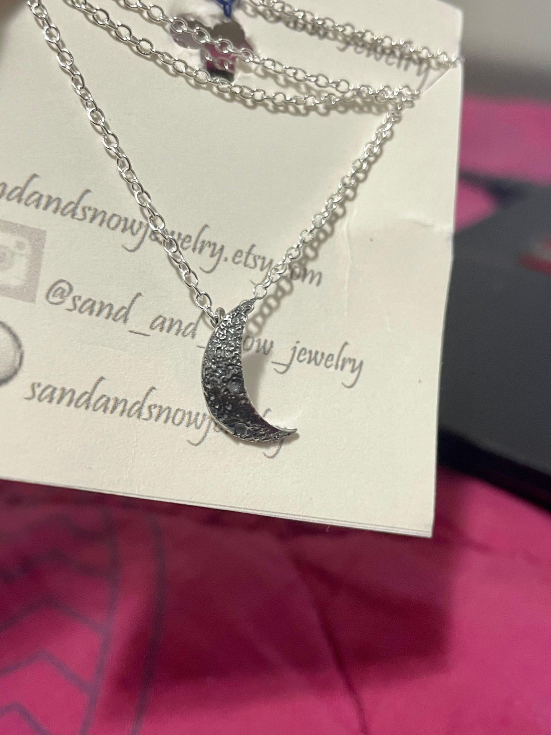 Baby Moon Sterling Silver Necklace - Sand and Snow Jewelry - Necklaces - Ready to Ship