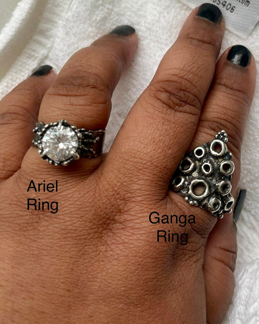 Ganga Sterling Silver Ring US Size 11.5 - Sand and Snow Jewelry - Rings - Ready to Ship