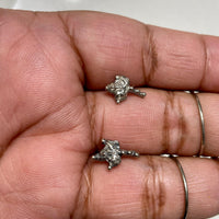 Mini Maple Leaf Stud Earrings MTO - Sand and Snow Jewelry - Earrings - Made to Order