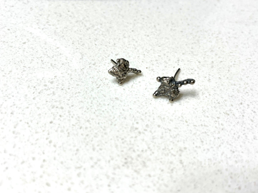 Mini Maple Leaf Stud Earrings MTO - Sand and Snow Jewelry - Earrings - Made to Order