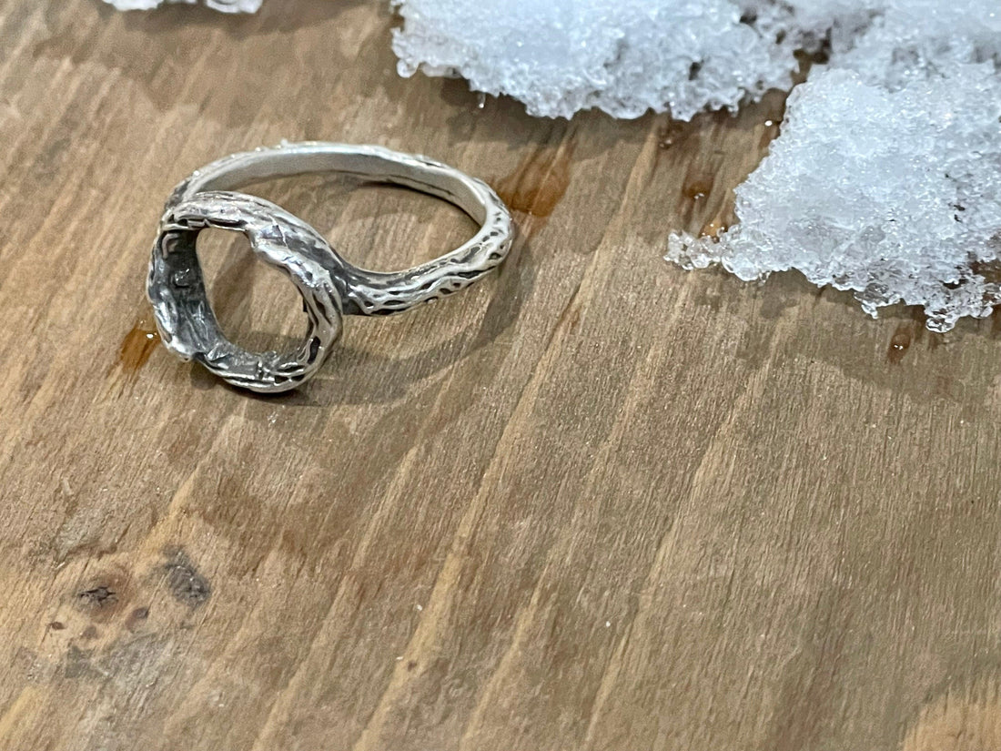 Sterling Silver Dali Orb Ring US Size - Sand and Snow Jewelry - Rings - Ready to Ship