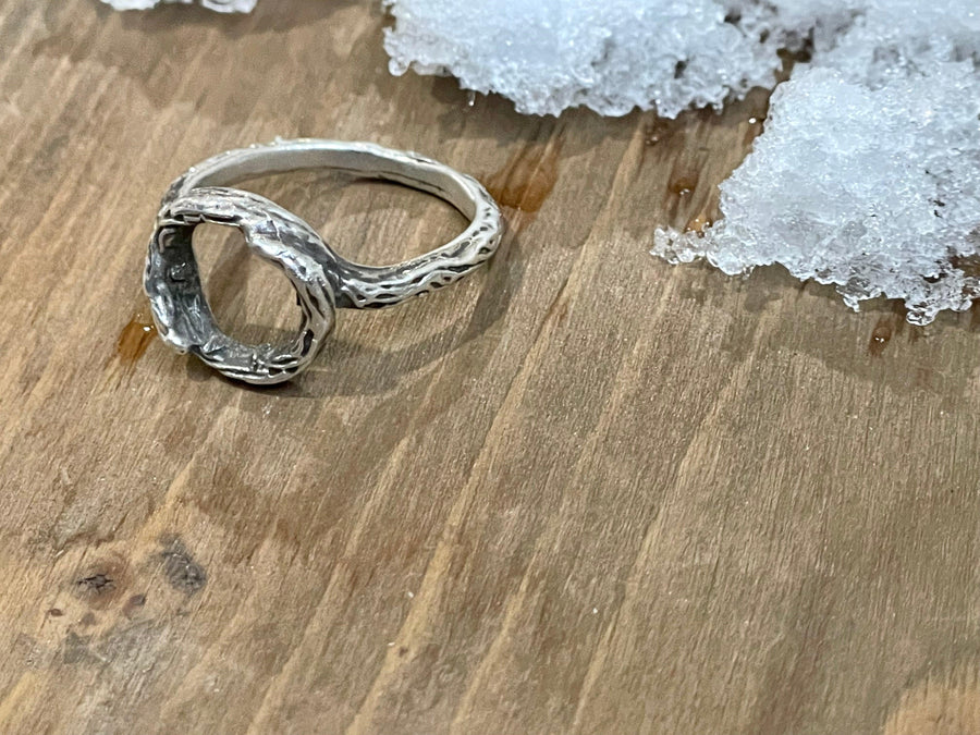 Sterling Silver Dali Orb Ring US Size - Sand and Snow Jewelry - Rings - Ready to Ship
