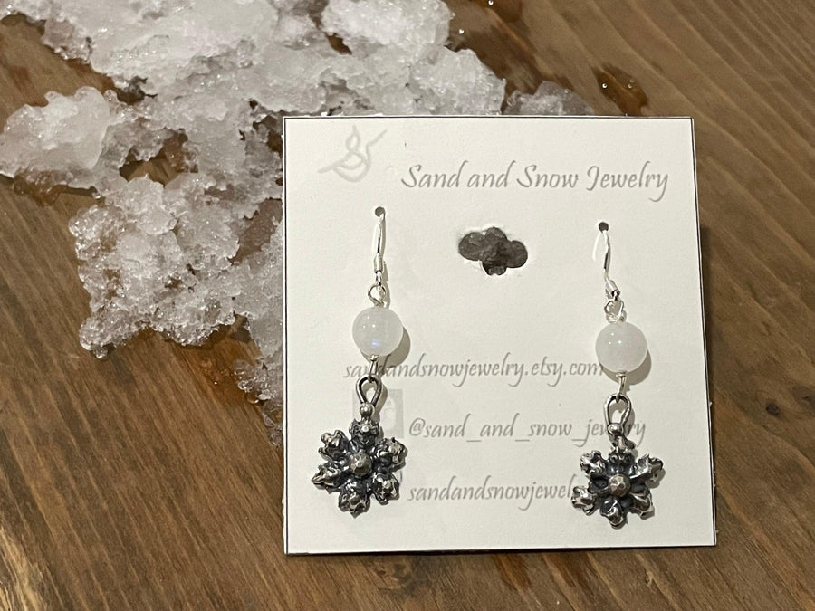 Snowflake Earrings MTO - Sand and Snow Jewelry