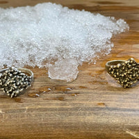 Circle Droplet Ring on Wood. Circle Droplet Ring on Ice. Textured ring Bohemian ring Statement ring Bold ring Large ring Sterling silver ring Unique ring Goddess ring Cosmic ring