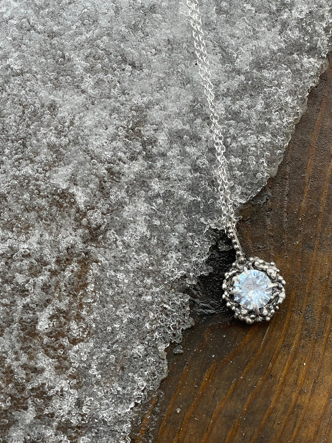 Droplets Bling Large Sterling Silver Necklaces - Sand and Snow Jewelry