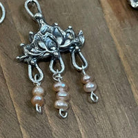 Lotus Pearl Boho Sterling Silver Head pieces MTO - Sand and Snow Jewelry