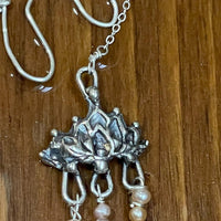 Lotus Pearl Boho Sterling Silver Head pieces MTO - Sand and Snow Jewelry