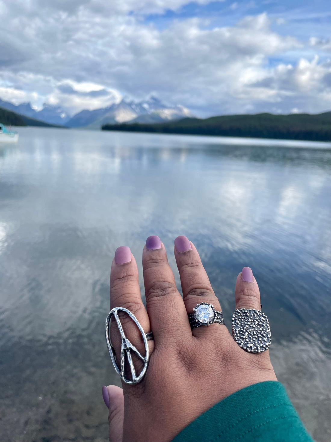 Shield Droplet Sterling Silver Rustic Ring - Sand and Snow Jewelry