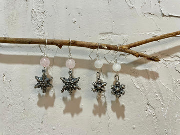 Snowflake Sterling Silver Earrings - Sand and Snow Jewelry