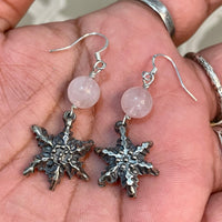 Snowflake Sterling Silver Earrings - Sand and Snow Jewelry